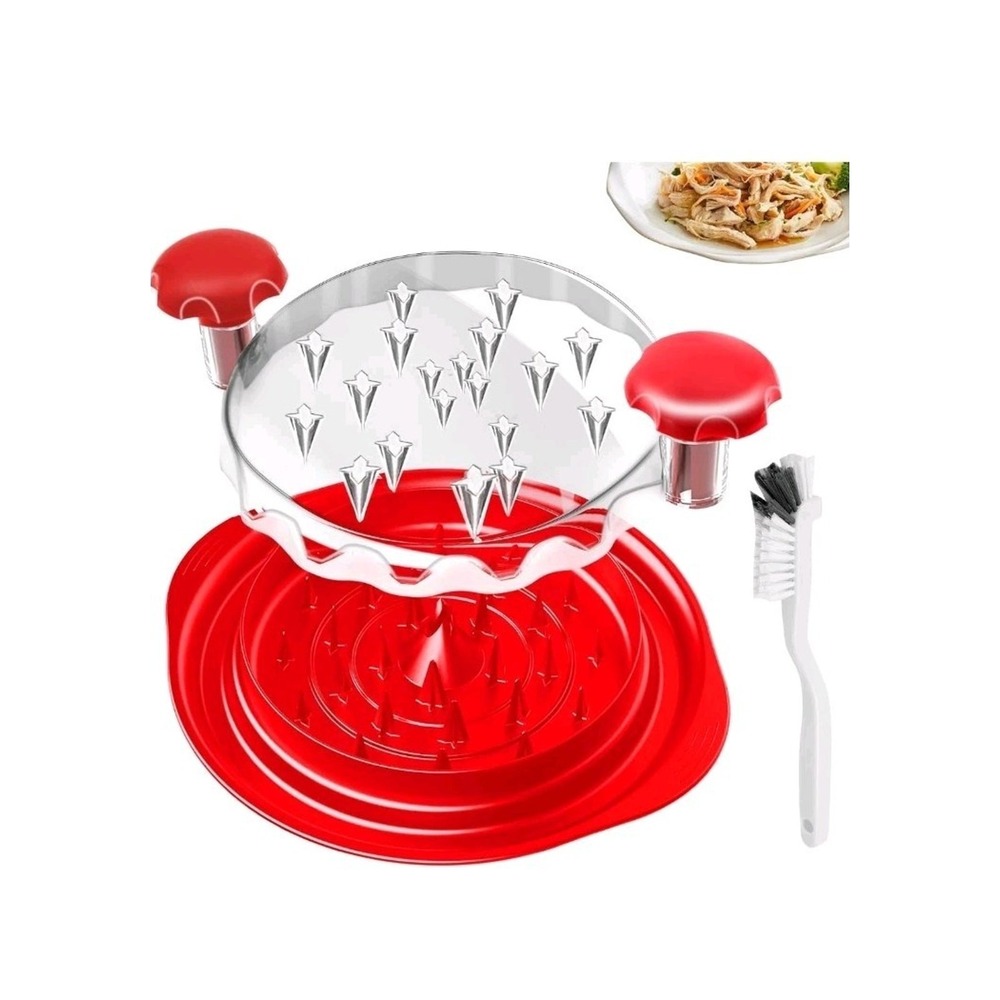 HOMEXMTD Chicken Shredder Tool Twist 10 Inch Meat Shredder Red X0045ACP6T